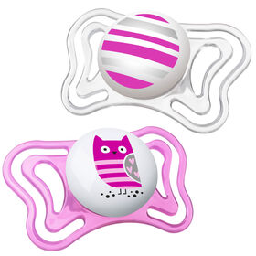 PhysioForma Light Day &amp; Night Pacifier Pink 6-16m &#40;2pc&#41; in 